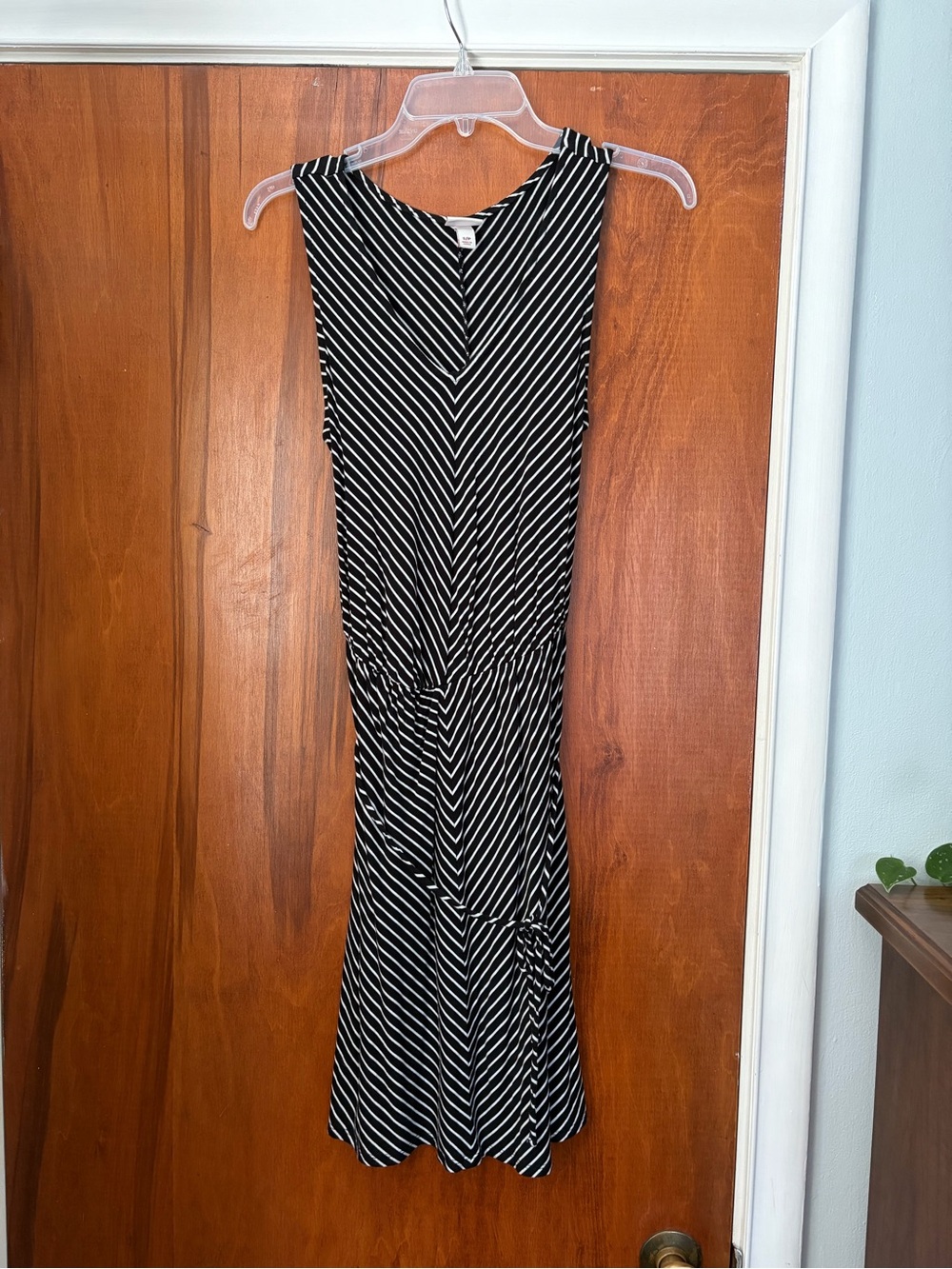 Merona Black and White Chevron Sleeveless Dress